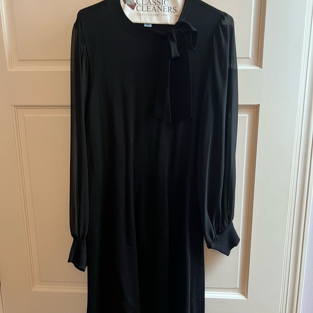 Macy's Black Bishop Sleeve Sheath Dress